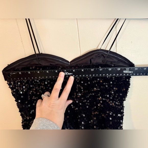PANTS STORE NWT Black Sequin Party Evening Top, Size S - Picture 8 of 9